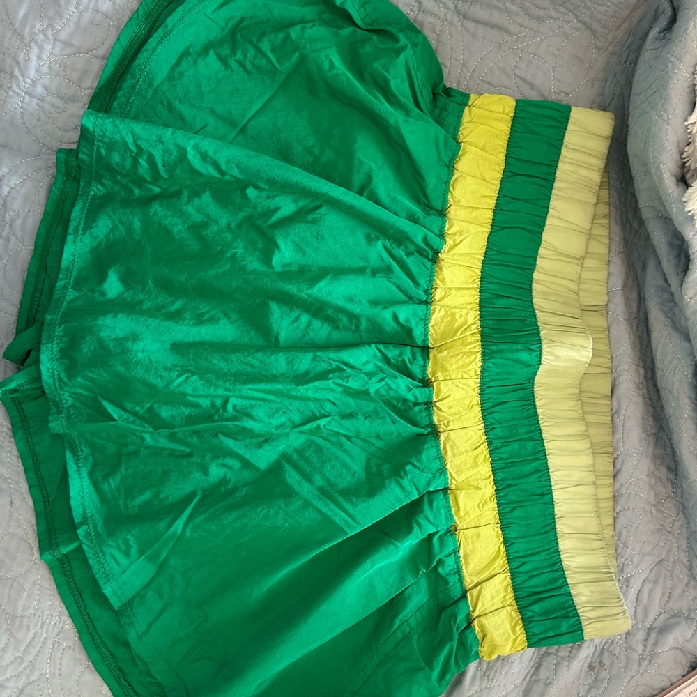 Green and Yellow Women's Skirt